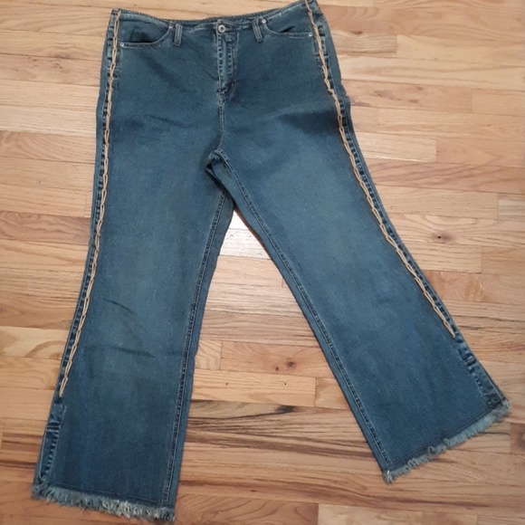 Vintage Boho Festival High Waist Jeans - Picture 1 of 8